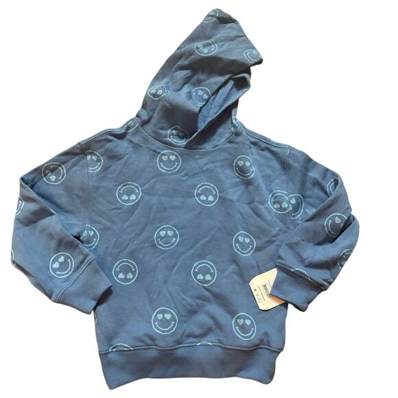 Girls XS 4/5 3pc Casual Lot NWT Matching Sweats Set and A Tshirt blue smiley - Picture 4 of 4